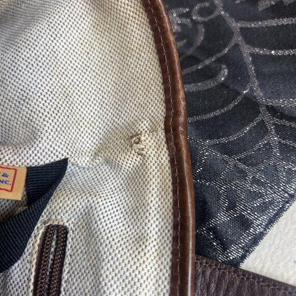 Dooney & Bourke Vintage Pebbled Leather Orange Brown Tote Handbag Purse - Picture 15 of 15